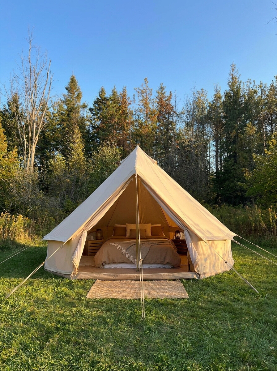 Bell tent in the forest